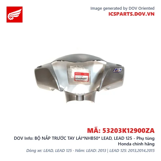 BỘ NẮP TRƯỚC TAY LÁI*NHB50* LEAD, LEAD 125 - Phụ tùng Honda chính hãng