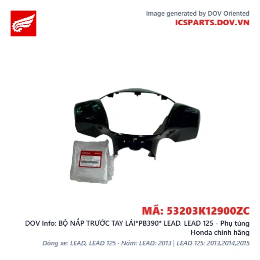BỘ NẮP TRƯỚC TAY LÁI*PB390* LEAD, LEAD 125 - Phụ tùng Honda chính hãng