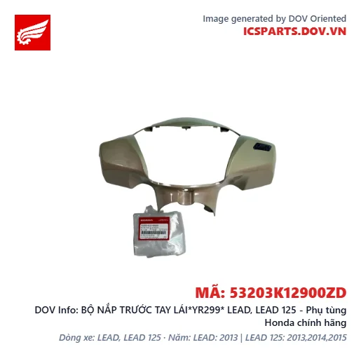BỘ NẮP TRƯỚC TAY LÁI*YR299* LEAD, LEAD 125 - Phụ tùng Honda chính hãng