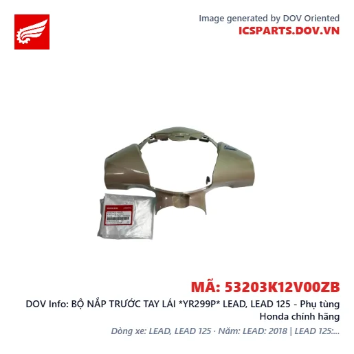 BỘ NẮP TRƯỚC TAY LÁI *YR299P* LEAD, LEAD 125 - Phụ tùng Honda chính hãng