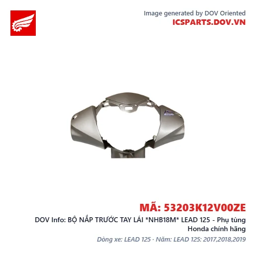 BỘ NẮP TRƯỚC TAY LÁI *NHB18M* LEAD 125 - Phụ tùng Honda chính hãng