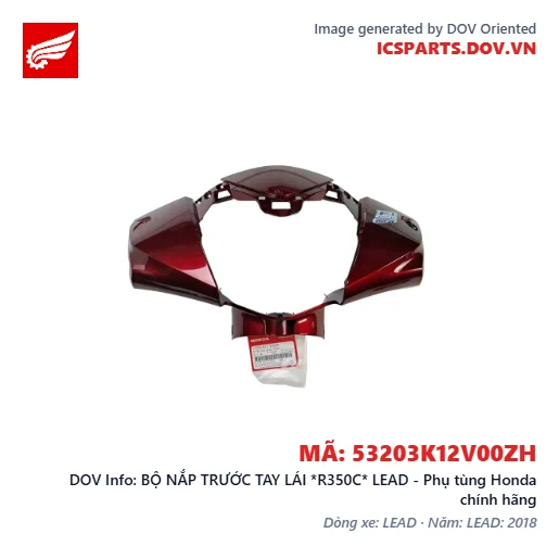 BỘ NẮP TRƯỚC TAY LÁI *R350C* LEAD - Phụ tùng Honda chính hãng