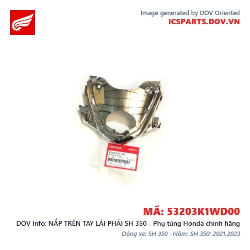 NẮP TRÊN TAY LÁI PHẢI SH 350 - Phụ tùng Honda chính hãng