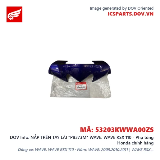 NẮP TRÊN TAY LÁI *PB373M* WAVE, WAVE RSX 110 - Phụ tùng Honda chính hãng