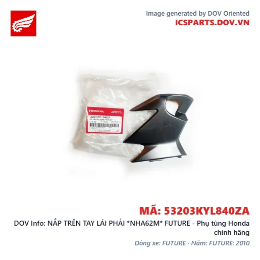 NẮP TRÊN TAY LÁI PHẢI *NHA62M* FUTURE - Phụ tùng Honda chính hãng