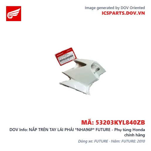 NẮP TRÊN TAY LÁI PHẢI *NHA96P* FUTURE - Phụ tùng Honda chính hãng