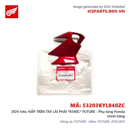 NẮP TRÊN TAY LÁI PHẢI *R340C* FUTURE - Phụ tùng Honda chính hãng