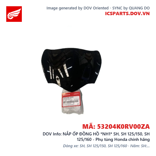 NẮP ỐP ĐỒNG HỒ *NH1* SH, SH 125/150, SH 125/160 - Phụ tùng Honda chính hãng