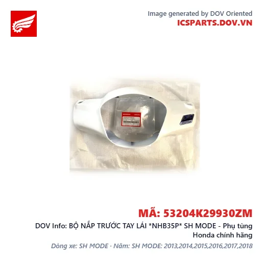 BỘ NẮP TRƯỚC TAY LÁI *NHB35P* SH MODE - Phụ tùng Honda chính hãng