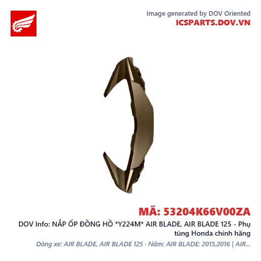 NẮP ỐP ĐỒNG HỒ *Y224M* AIR BLADE, AIR BLADE 125 - Phụ tùng Honda chính hãng