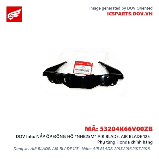 NẮP ỐP ĐỒNG HỒ *NHB25M* AIR BLADE, AIR BLADE 125 - Phụ tùng Honda chính hãng