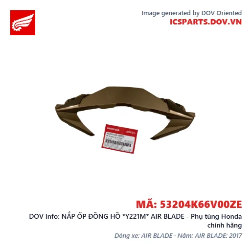 NẮP ỐP ĐỒNG HỒ *Y221M* AIR BLADE - Phụ tùng Honda chính hãng