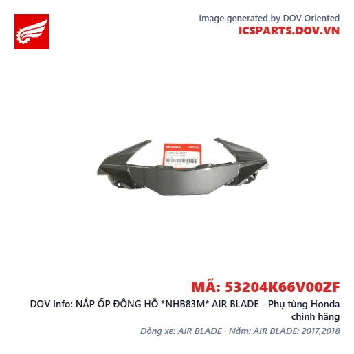NẮP ỐP ĐỒNG HỒ *NHB83M* AIR BLADE - Phụ tùng Honda chính hãng