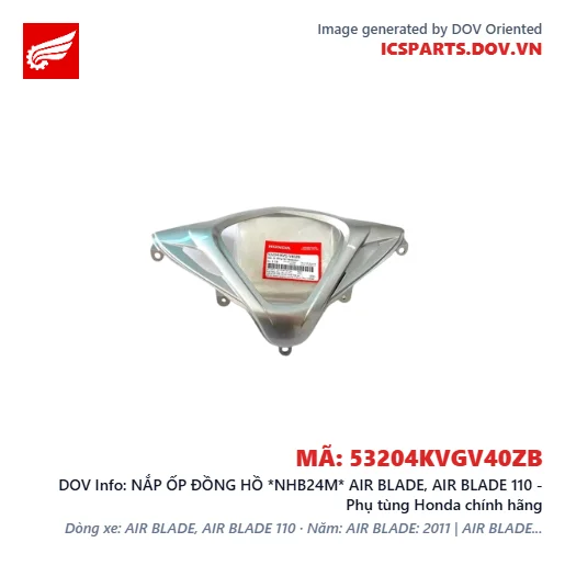 NẮP ỐP ĐỒNG HỒ *NHB24M* AIR BLADE, AIR BLADE 110 - Phụ tùng Honda chính hãng