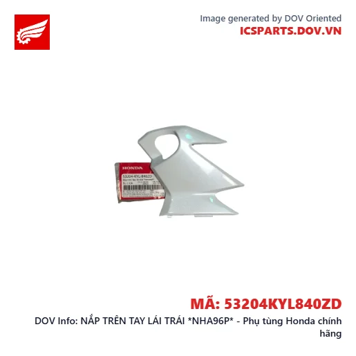 NẮP TRÊN TAY LÁI TRÁI *NHA96P* - Phụ tùng Honda chính hãng