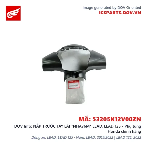 NẮP TRƯỚC TAY LÁI *NHA76M* LEAD, LEAD 125 - Phụ tùng Honda chính hãng