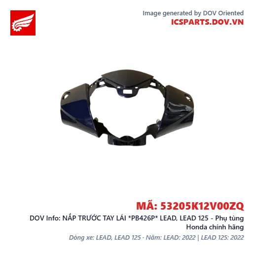 NẮP TRƯỚC TAY LÁI *PB426P* LEAD, LEAD 125 - Phụ tùng Honda chính hãng