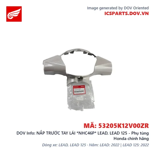 NẮP TRƯỚC TAY LÁI *NHC46P* LEAD, LEAD 125 - Phụ tùng Honda chính hãng
