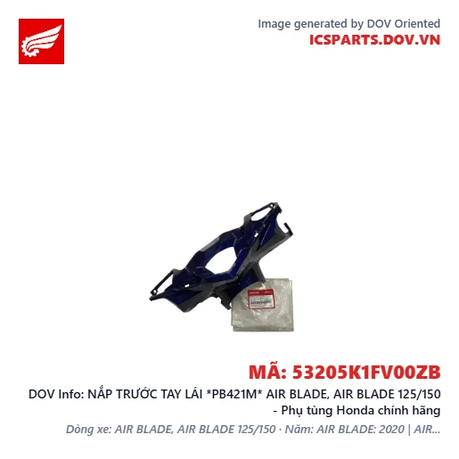 NẮP TRƯỚC TAY LÁI *PB421M* AIR BLADE, AIR BLADE 125/150 - Phụ tùng Honda chính hãng