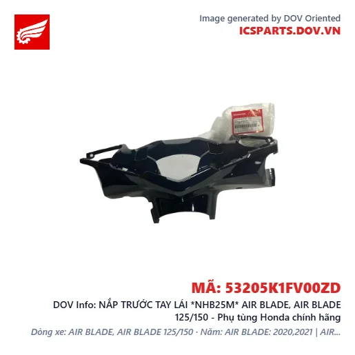 NẮP TRƯỚC TAY LÁI *NHB25M* AIR BLADE, AIR BLADE 125/150 - Phụ tùng Honda chính hãng