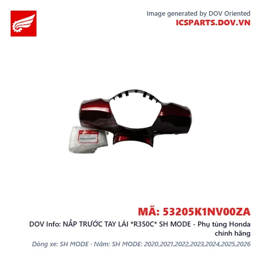 NẮP TRƯỚC TAY LÁI *R350C* SH MODE - Phụ tùng Honda chính hãng