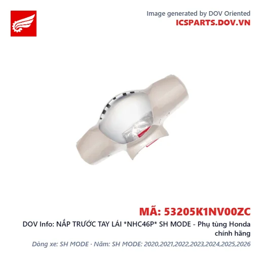 NẮP TRƯỚC TAY LÁI *NHC46P* SH MODE - Phụ tùng Honda chính hãng
