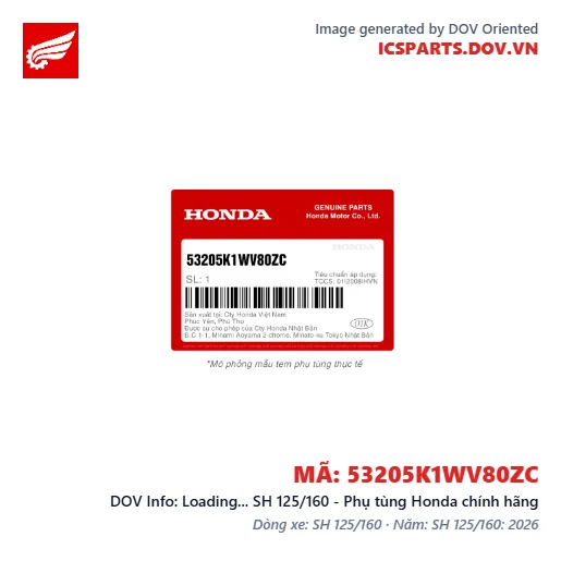 Loading... SH 125/160 - Phụ tùng Honda chính hãng