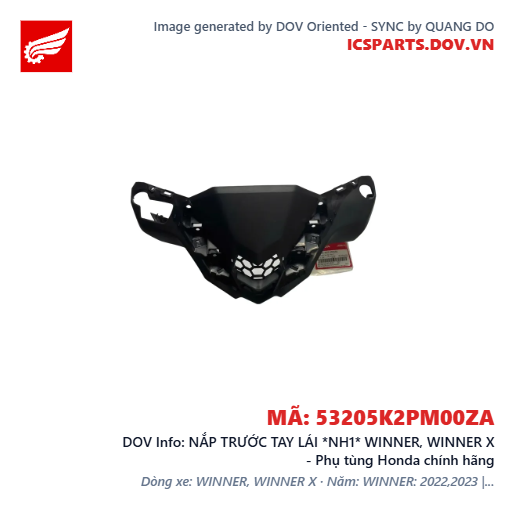 NẮP TRƯỚC TAY LÁI *NH1* WINNER, WINNER X - Phụ tùng Honda chính hãng