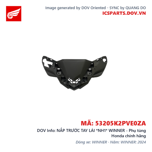 NẮP TRƯỚC TAY LÁI *NH1* WINNER - Phụ tùng Honda chính hãng