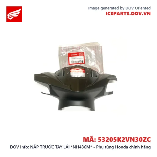 NẮP TRƯỚC TAY LÁI *NH436M* - Phụ tùng Honda chính hãng