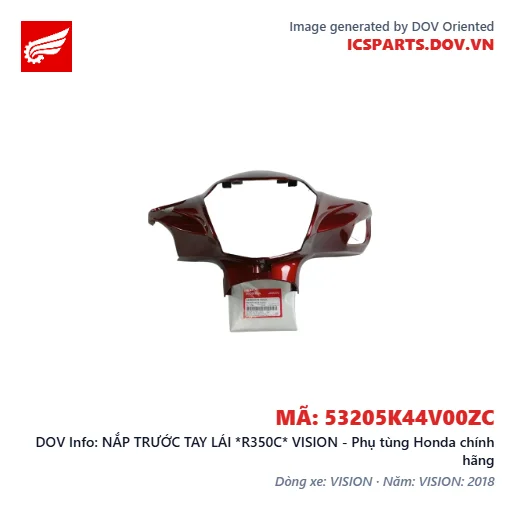 NẮP TRƯỚC TAY LÁI *R350C* VISION - Phụ tùng Honda chính hãng