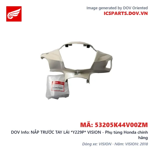 NẮP TRƯỚC TAY LÁI *Y229P* VISION - Phụ tùng Honda chính hãng