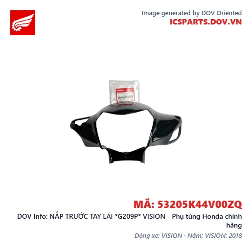 NẮP TRƯỚC TAY LÁI *G209P* VISION - Phụ tùng Honda chính hãng
