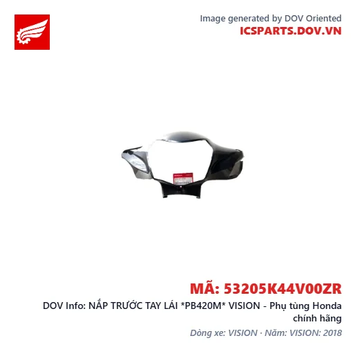 NẮP TRƯỚC TAY LÁI *PB420M* VISION - Phụ tùng Honda chính hãng