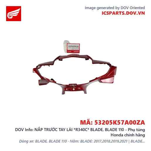 NẮP TRƯỚC TAY LÁI *R340C* BLADE, BLADE 110 - Phụ tùng Honda chính hãng