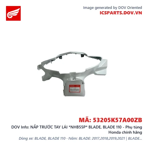 NẮP TRƯỚC TAY LÁI *NHB55P* BLADE, BLADE 110 - Phụ tùng Honda chính hãng