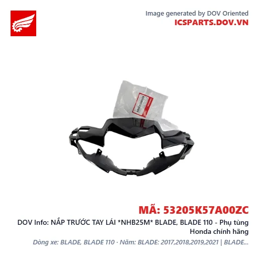 NẮP TRƯỚC TAY LÁI *NHB25M* BLADE, BLADE 110 - Phụ tùng Honda chính hãng