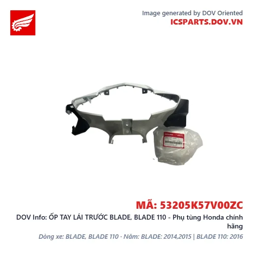 ỐP TAY LÁI TRƯỚC BLADE, BLADE 110 - Phụ tùng Honda chính hãng