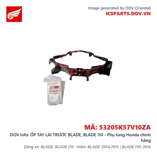 ỐP TAY LÁI TRƯỚC BLADE, BLADE 110 - Phụ tùng Honda chính hãng