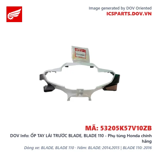 ỐP TAY LÁI TRƯỚC BLADE, BLADE 110 - Phụ tùng Honda chính hãng