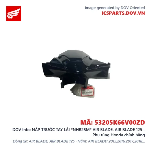 NẮP TRƯỚC TAY LÁI *NHB25M* AIR BLADE, AIR BLADE 125 - Phụ tùng Honda chính hãng