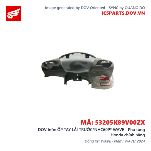 ỐP TAY LÁI TRƯỚC*NHC60P* WAVE - Phụ tùng Honda chính hãng