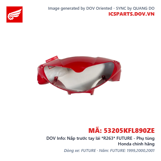 Nắp trước tay lái *R263* FUTURE - Phụ tùng Honda chính hãng