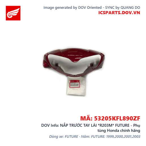 NẮP TRƯỚC TAY LÁI *R203M* FUTURE - Phụ tùng Honda chính hãng