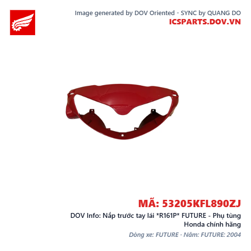 Nắp trước tay lái *R161P* FUTURE - Phụ tùng Honda chính hãng