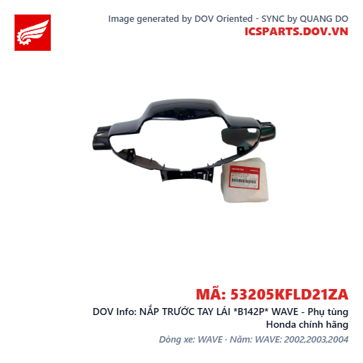 NẮP TRƯỚC TAY LÁI *B142P* WAVE - Phụ tùng Honda chính hãng