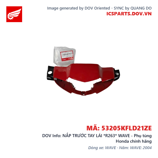 NẮP TRƯỚC TAY LÁI *R263* WAVE - Phụ tùng Honda chính hãng