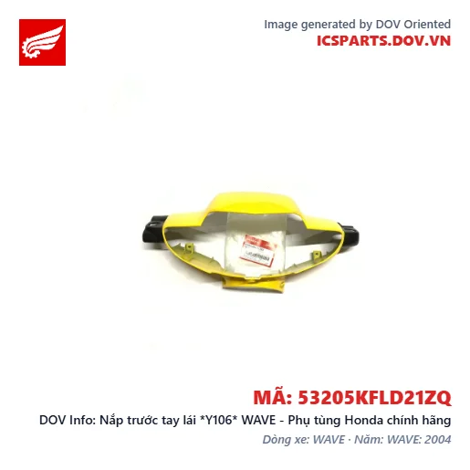 Nắp trước tay lái *Y106* WAVE - Phụ tùng Honda chính hãng