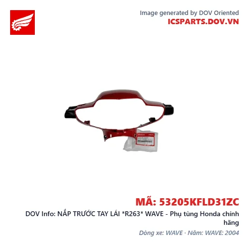 NẮP TRƯỚC TAY LÁI *R263* WAVE - Phụ tùng Honda chính hãng