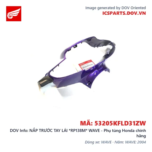 NẮP TRƯỚC TAY LÁI *RP138M* WAVE - Phụ tùng Honda chính hãng